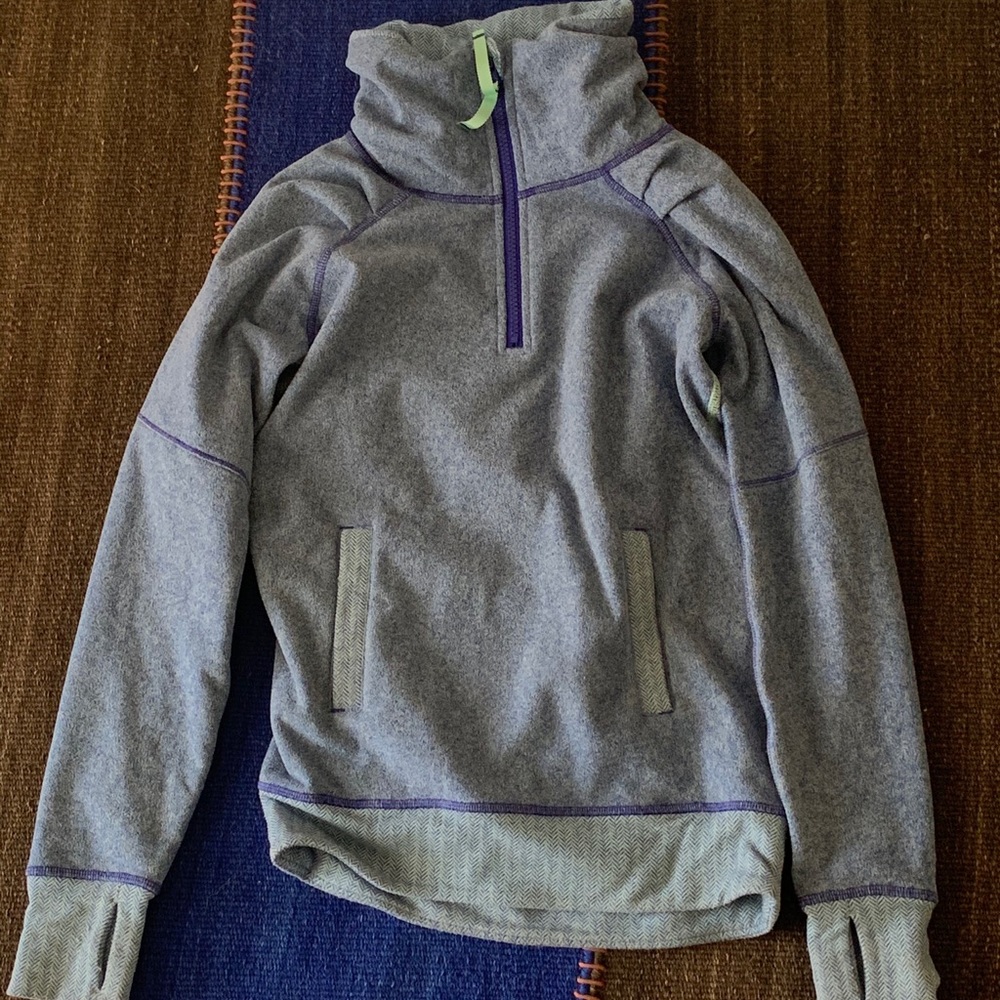 Three Quarter Zip Light blue Sweatshirt